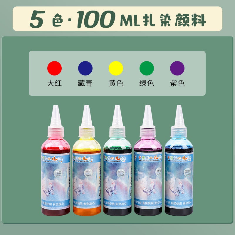 Tie-Dye Dye Diy Material Package Tool Set Special No-Boil Pigment Clothes Square Scarf Canvas Bag Kidsren'S Handmade - Image 1